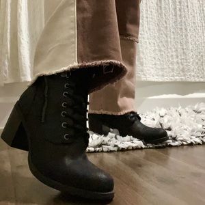 Black Combat Boot Heels
